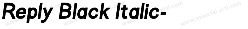 Reply Black Italic字体转换